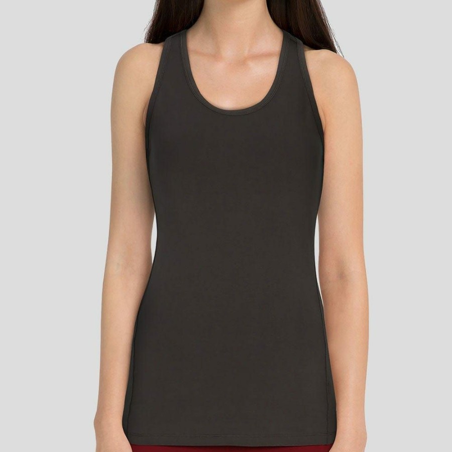 Adults * | Stretch Garments Adults Tank Top Dark Grey