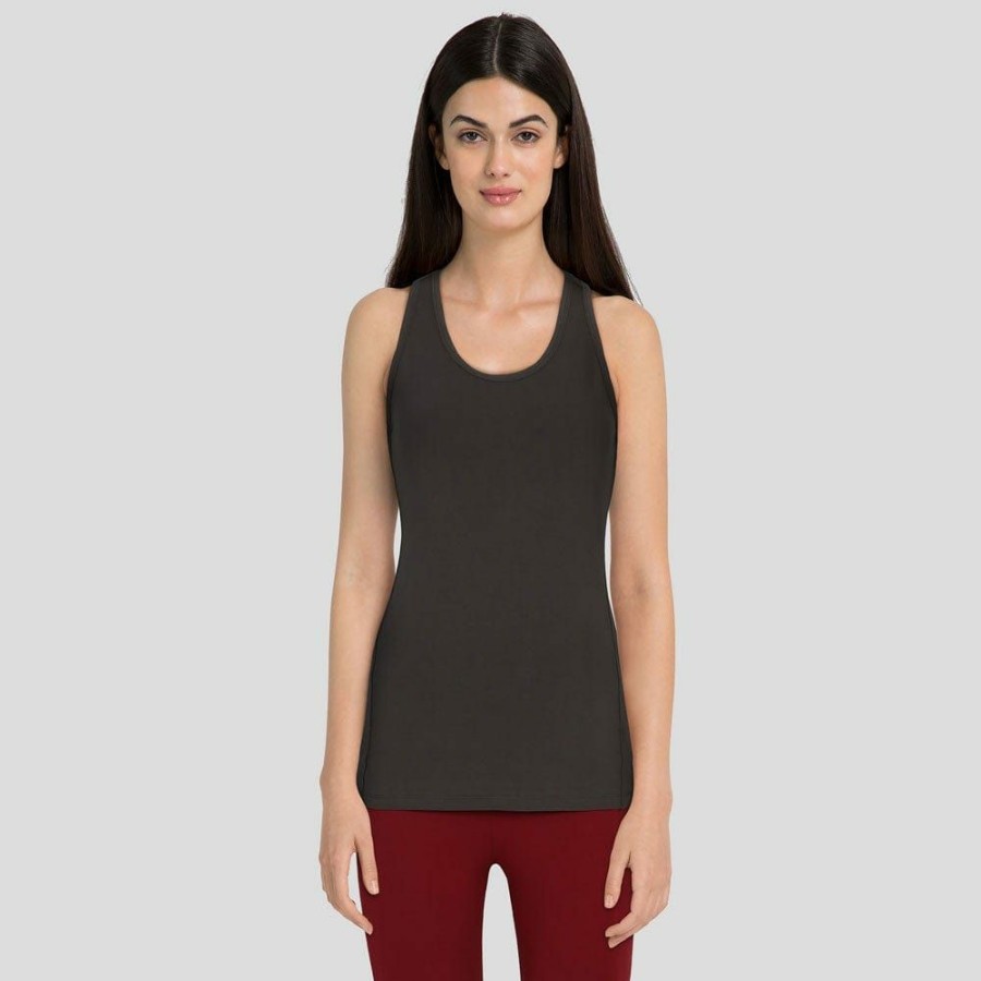 Adults * | Stretch Garments Adults Tank Top Dark Grey