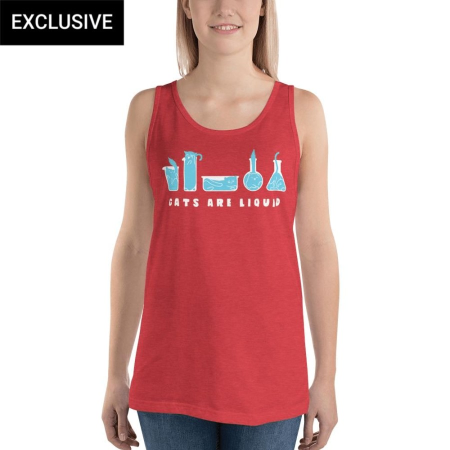 Adults * | Svaha Apparel Cats Are Liquid Custom Unisex Tank Top Tops