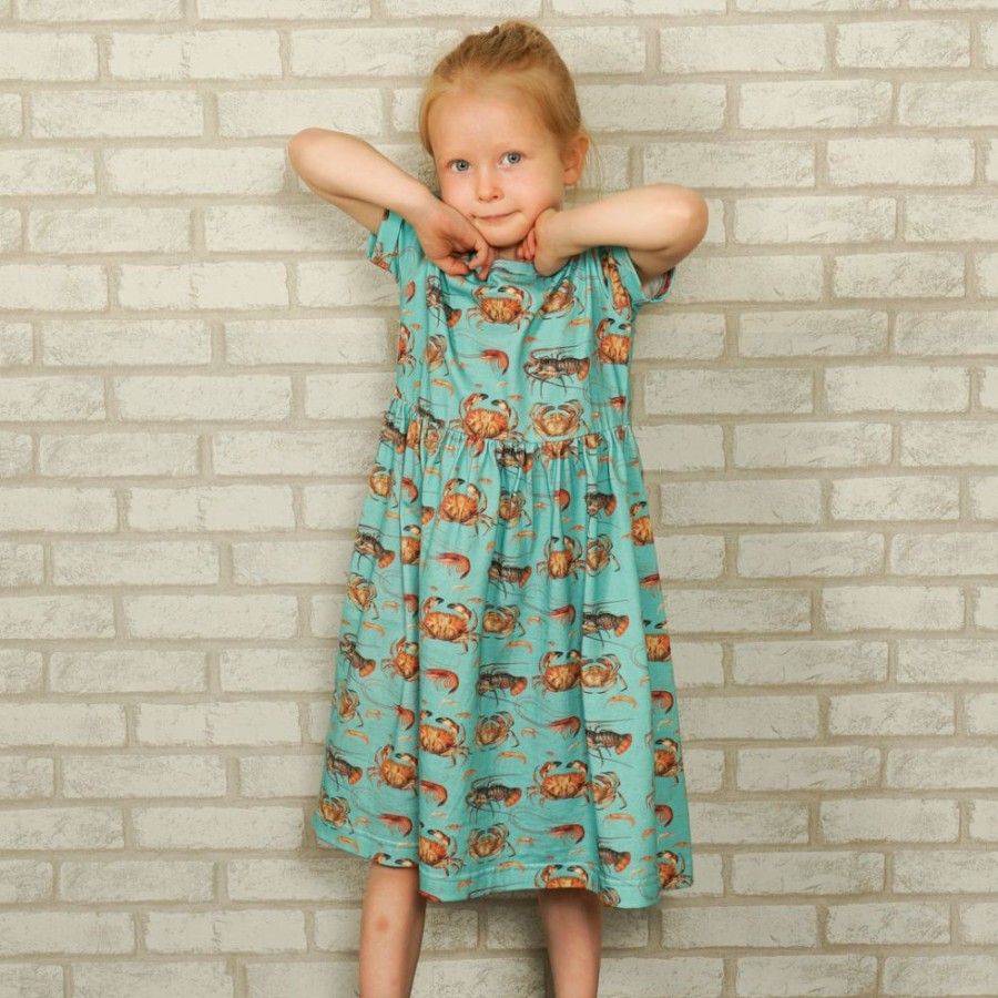 Kids & Babies * | Kustomyze Ideas Pvd Ltd (Pre-Order) Crustacean Shellebration Kids Dress New