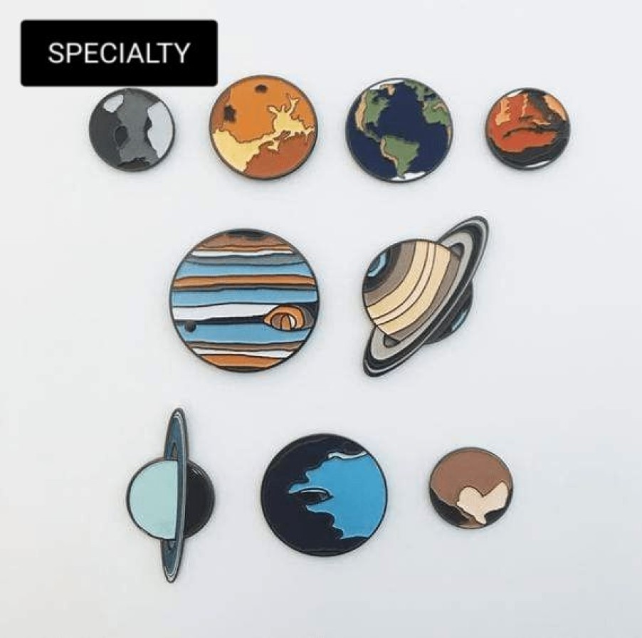 Accessories * | Yugen Tribe Accessories Solar System Planet Enamel Pin Set