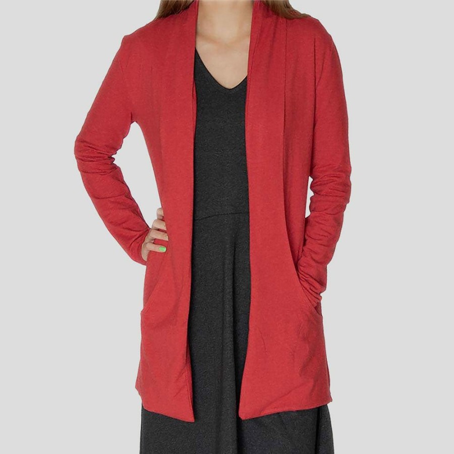 Adults * | Brothers Knit Garments Adults Ioactive Cardigan Red