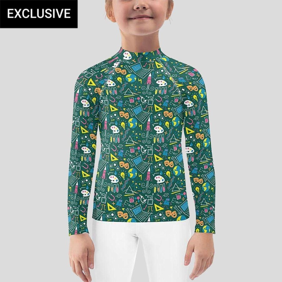 Kids & Babies * | Svaha Apparel Steam School Custom Kids Rash Guard