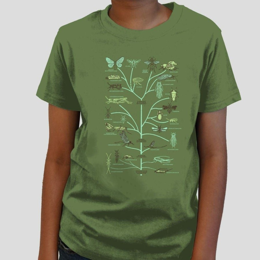 Kids & Babies * | Ram Kids & Babies Insect Diversity Kids T-Shirt Green