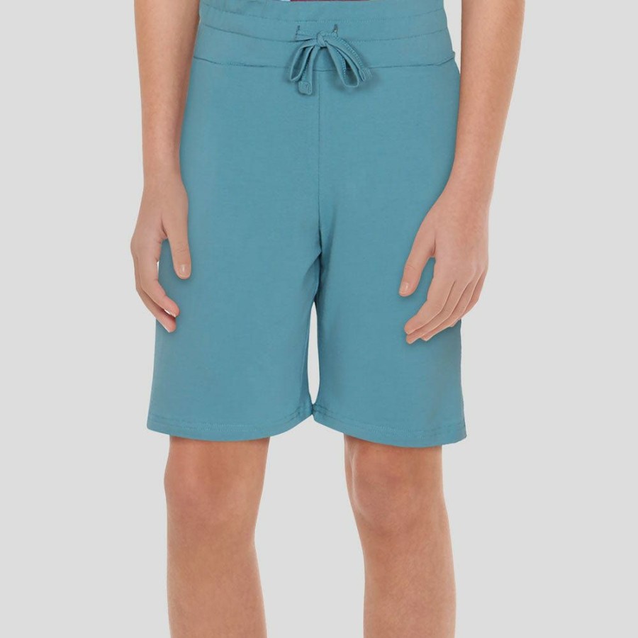 Kids & Babies * | Stretch Garments Kids Shorts With Pockets [Final Sale] Light Blue