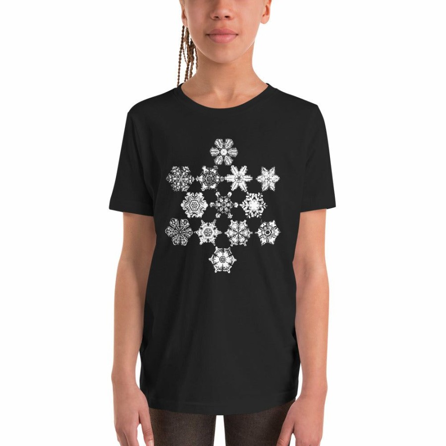 Kids & Babies * | Svaha Apparel Bentley Snowflakes Custom Kids T-Shirt