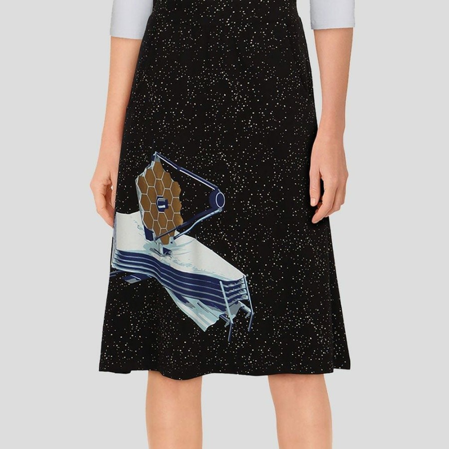 Adults * | Brothers Knit Garments James Webb Telescope Glow-In-The-Dark A-Line Skirt Adults Black