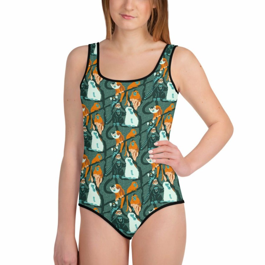 Kids & Babies * | Svaha Apparel Matching Family Sets Barrel Of Monkeys Custom All-Over Print Youth Swimsuit