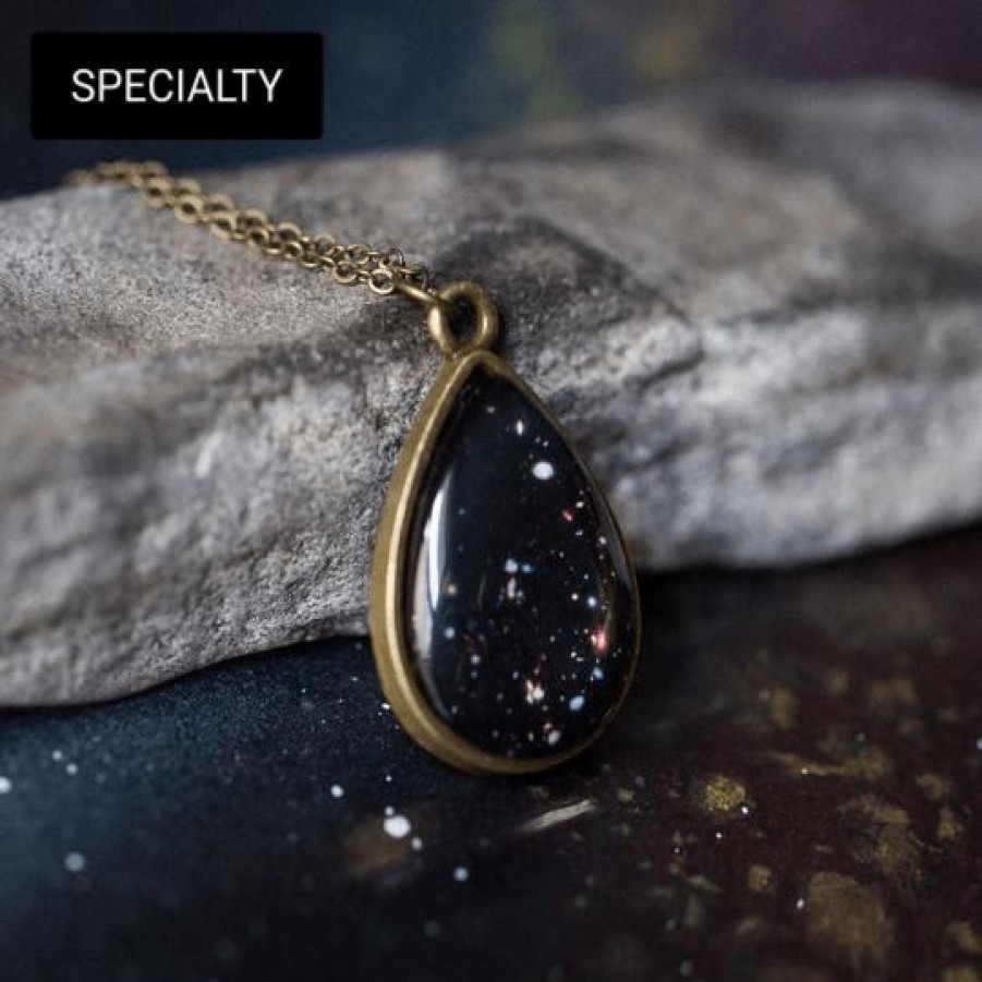 Accessories * | Yugen Tribe Drops In Cosmic Ocean Pendant Teardrop Necklace