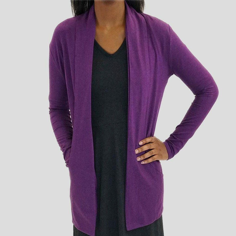 Adults * | Brothers Knit Garments Ultraviolet Cardigan Adults Purple