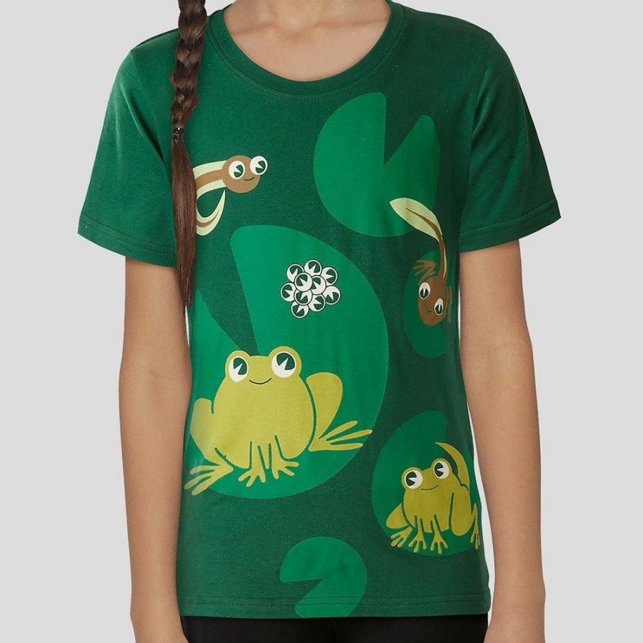 Kids & Babies * | Brothers Knit Garments Kids & Babies Ribbit Kids T-Shirt Green