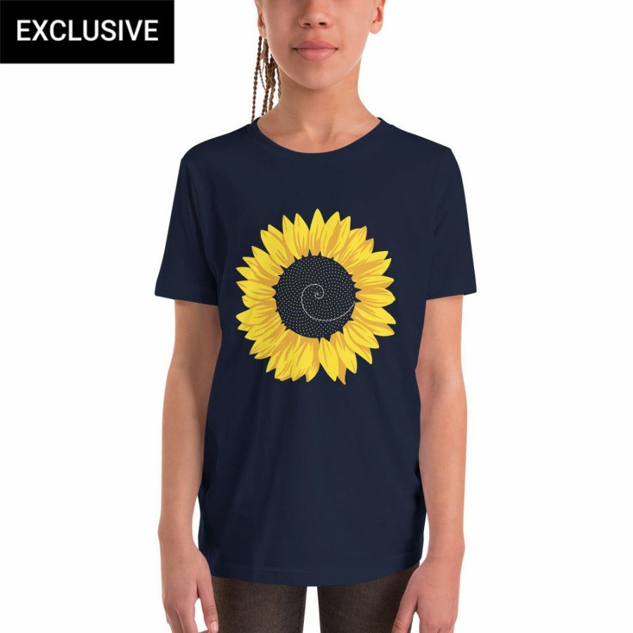 Kids & Babies * | Svaha Apparel Fibonacci Sunflower Custom Kids T-Shirt T-Shirts & Hoodies