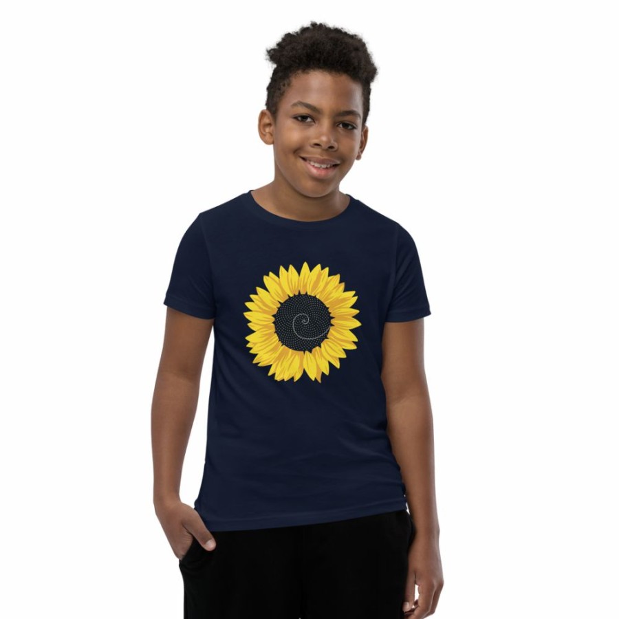 Kids & Babies * | Svaha Apparel Fibonacci Sunflower Custom Kids T-Shirt T-Shirts & Hoodies