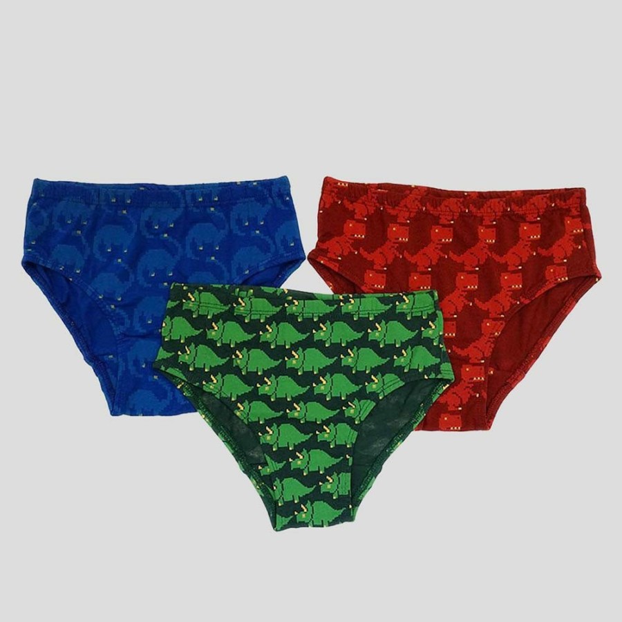 Kids & Babies * | Stretch Garments 8-Bit Dinosaur Kids Underwear [Final Sale] Kids & Babies