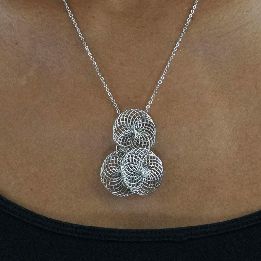 Accessories * | Svaha Apparel Spirograph Stainless Steel Necklace Accessories