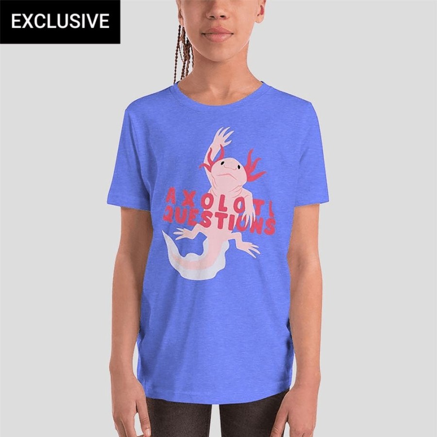 Kids & Babies * | Svaha Apparel Axolotl Questions Custom Kids T-Shirt T-Shirts & Hoodies