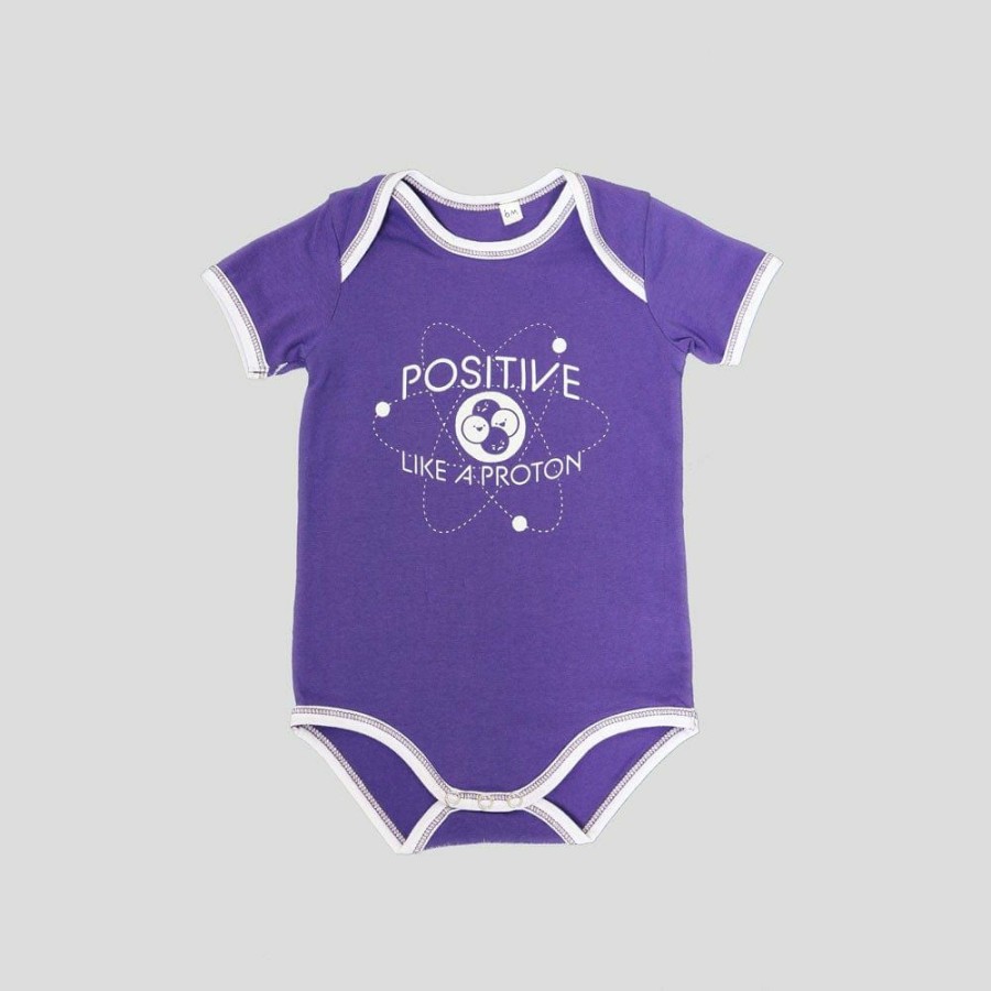 Kids & Babies * | Stretch Garments Kids & Babies Stay Positive Baby Bodysuit Purple