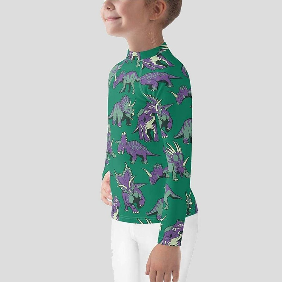 Kids & Babies * | Svaha Apparel Ceratopsids Custom Kids Rash Guard