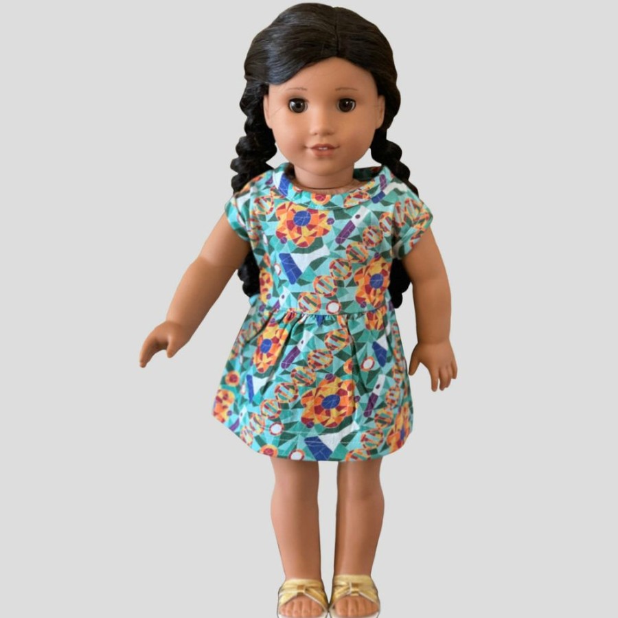 Kids & Babies * | Brothers Knit Garments Science Mosaic Doll Dress