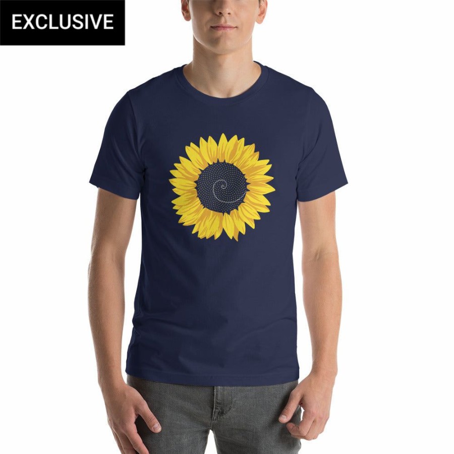 Adults * | Svaha Apparel Fibonacci Sunflower Custom Unisex T-Shirt