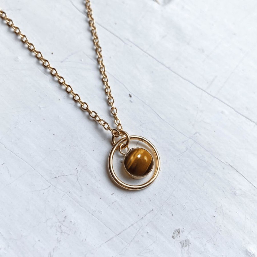 Accessories * | Yugen Tribe Rings Of Saturn Mini Necklace Gold