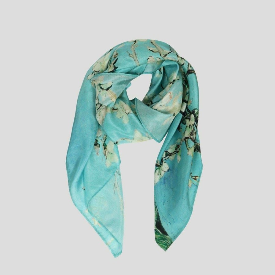 Accessories * | Kustomyze Ideas Pvt Ltd Accessories Almond Blossoms Silk Scarf