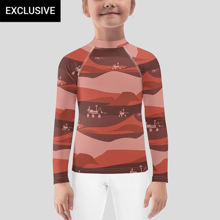 Kids & Babies * | Svaha Apparel Kids & Babies Mars Landing Custom Kids Rash Guard