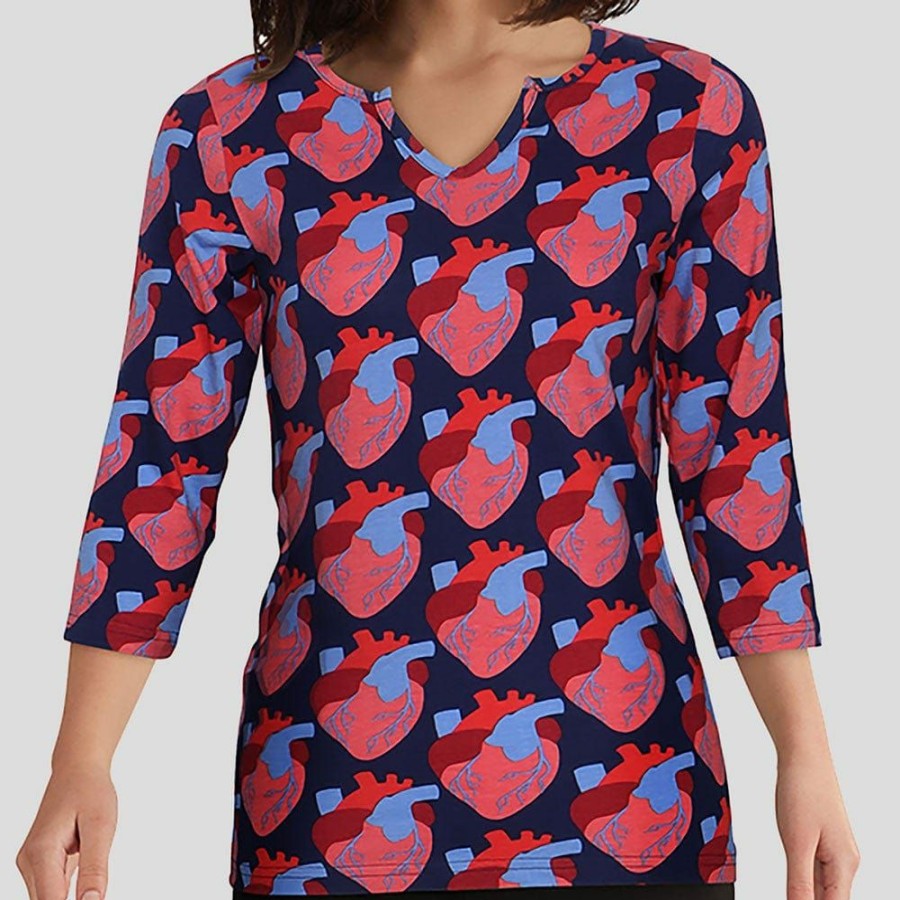 Adults * | Brothers Knit Garments Anatomical Heart Maria Tunic Top Multicolored