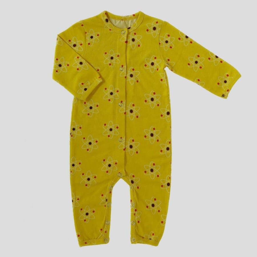 Kids & Babies * | Stretch Garments Atoms Baby Bodysuit [Final Sale] Kids & Babies Mustard