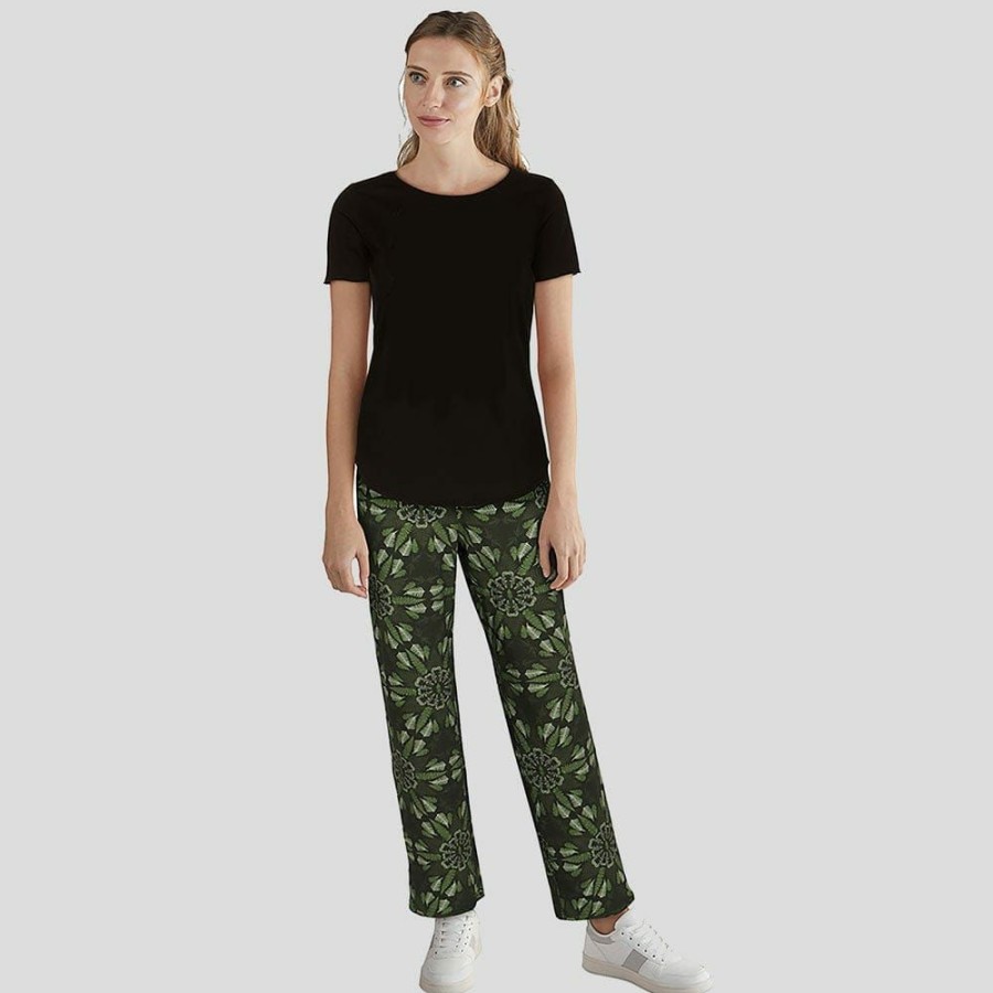 Adults * | Brothers Knit Garments Fern Mandala Adults Lounge Pants Green