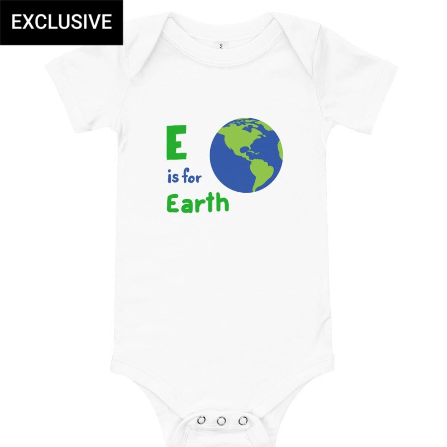 Kids & Babies * | Svaha Apparel E For Earth Custom Baby Bodysuit Babies