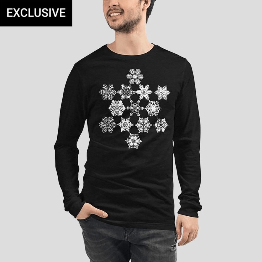 Adults * | Svaha Apparel Bentley Snowflakes Custom Unisex Long Sleeve T-Shirt